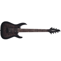 Jackson JS Series Dinky Arch Top Guitar JS22Q-7 DKA HT, Amaranth Fingerboard, Transparent Black Burst