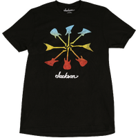 Jackson Guitar Shapes T-Shirt - Black