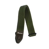 Basso Guitar Strap - Cotton Indie Olive EX06
