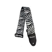 Basso Guitar Strap - Cotton/Synth Savage Zebra EX17