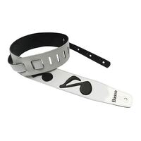Basso Guitar Strap - Synthetic Music White SRV