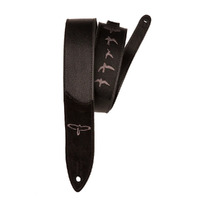 PRS Premium Leather 2" Strap Embroidered Birds - Black
