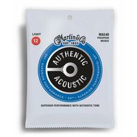 Martin MA540 Authentic Acoustic SP 12-54 Phosphor Bronze Light Guitar Strings 92/8