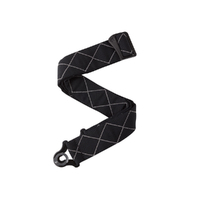 D'Addario 50BAL02 50mm Auto Lock Padded Guitar Strap - Black Diamonds