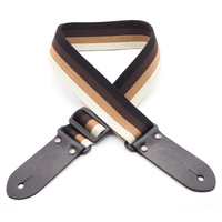 DSL 50STRIPE-COFFEE Weave Guitar Strap - Coffee