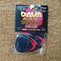 Dava 1303 Rock Control Guitar Picks Delrin Tip 6 Picks Red/Black