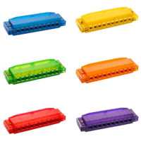 Hohner Kids Clearly Colourful Translucent Harmonica in Various Colours (Each)