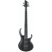 Ibanez BTB625EX BKF Iron Label 5 String Electric Bass Guitar - Black Flat