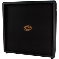 Suhr 4x12 Guitar Cabinet - Celestion Greenback V30s - Black Tolex/Gold Logo