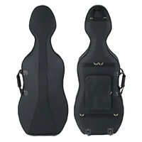TG Lightweight Cello Case with wheels – Black 1/4