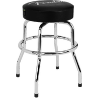 Fender Spaghetti Logo Pick Pouch Barstool, Black/Chrome, 24 Inch