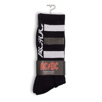 Perris Licensed AC/DC "High Voltage" Large Crew Socks in Black (1-Pair)