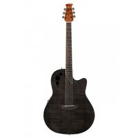 Ovation Applause Elite AE44IIP-TBKF 6 String Acoustic/Electric Guitar Trans Black Flame Mid-Depth