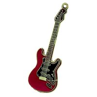 Red Strat Guitar Keychain