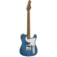 Aria 615-MK2 Nashville Electric Guitar in Turquoise Blue Gloss Finish