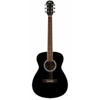 Aria AF-15 Left Handed Folk Body Acoustic Guitar in Black