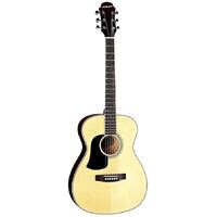 Aria AF-15 Left Handed Folk Body Acoustic Guitar in Natural