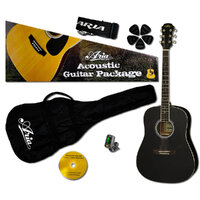 ARIA Acoustic Guitar Pack - Black