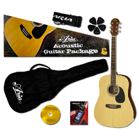 Aria Prodigy Series Acoustic Guitar Package in Natural Matte Finish