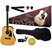 Aria ARAGPN003N Prodigy Series Acoustic Guitar Package in Natural