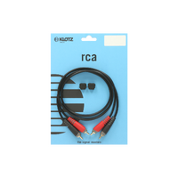 Klotz Pro Stereo Twin Cable With Straight RCA Plugs - 3m