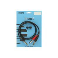 Klotz TRS 6.35mm To 2 x TS 6.35mm Y Cable