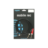 Klotz TRS 3.5mm Angled To 2 x TS 6.35mm Y Cable - 3m