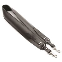 DSL Black/Black Leather Saddle Banjo Strap W/ Clip