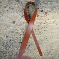 TAN 2.5″ LEATHER GUITAR STRAP