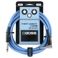 BOSS BIC10ABK Instrument Cable 10ft- Angled/Straight - Blue