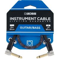 Boss BIC1AA 30cm Angled to Angled Instrument Cable