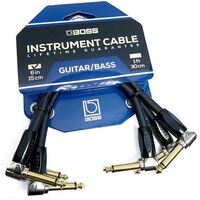 Boss 6 Inch Patch Cable (3 Pack)