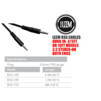 LEEM 3FT 3.5MM ST- 3.5 Stereo Cable