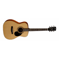 Cort AF510 Folk Acoustic Guitar Natural Satin With Gigbag