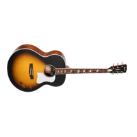 Cort CJ-Retro Jumbo Acoustic Electric Guitar - Vintage Sunburst Matte