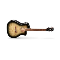 Cort GA-QF Grand Regal Acoustic/Electric Guitar Trans Black Burst