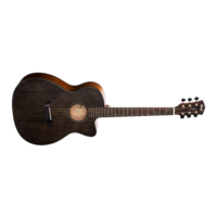 Cort C10960 Core-OC Spruce Acoustic Electric Guitar Open Pore Trans Black