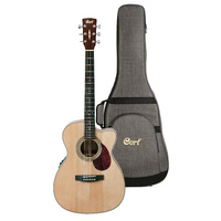 Cort L500E OP Cutaway Acoustic Electric Guitar w/ Pickup & Deluxe Bag