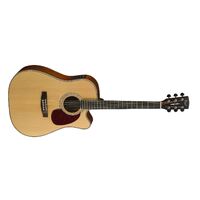 Cort MR710F Natural Satin Acoustic Guitar w/ Solid Top Cutaway & Pickup in Hard Case