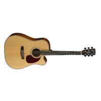 Cort MR710F Natural Satin Acoustic Guitar w/ Solid Top, Cutaway & Pickup in Gig Bag