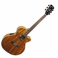 Cort SFX-DAO Small Body Cutaway Dreadnought Guitar, Gloss, Natural Finish, With Bag