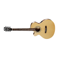 Cort SFX-ME LH OP Cutaway Acoustic Left Handed Guitar Open Pore Finish With Bag