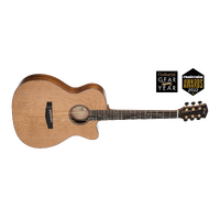 Cort FLOW-OC Natural Satin Acoustic/Electric w/ Case