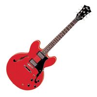 Cort Source CR 335 Style Semi Acoustic Jazz Cherry Red Guitar