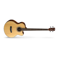 Cort SJB5F NS 4 String Acoustic Bass - Satin Natural w/ Bag