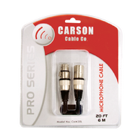 Carson Cam20l Pro 20 Microphone Cable XLR to XLR Mic Lead