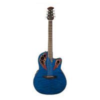 Ovation CE44P-8TQ Trans Blue Quilt Maple Acoustic/Electric Guitar