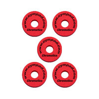 Cympads Chromatics Cellular Foam Cymbal Washers (5-Pieces) Red