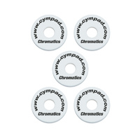 Cympads Chromatics Cellular Foam Cymbal Washers (5-Pieces) White