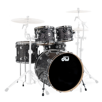 DW Collectors Pure Maple Finish Ply Black Galaxy Shell Pack